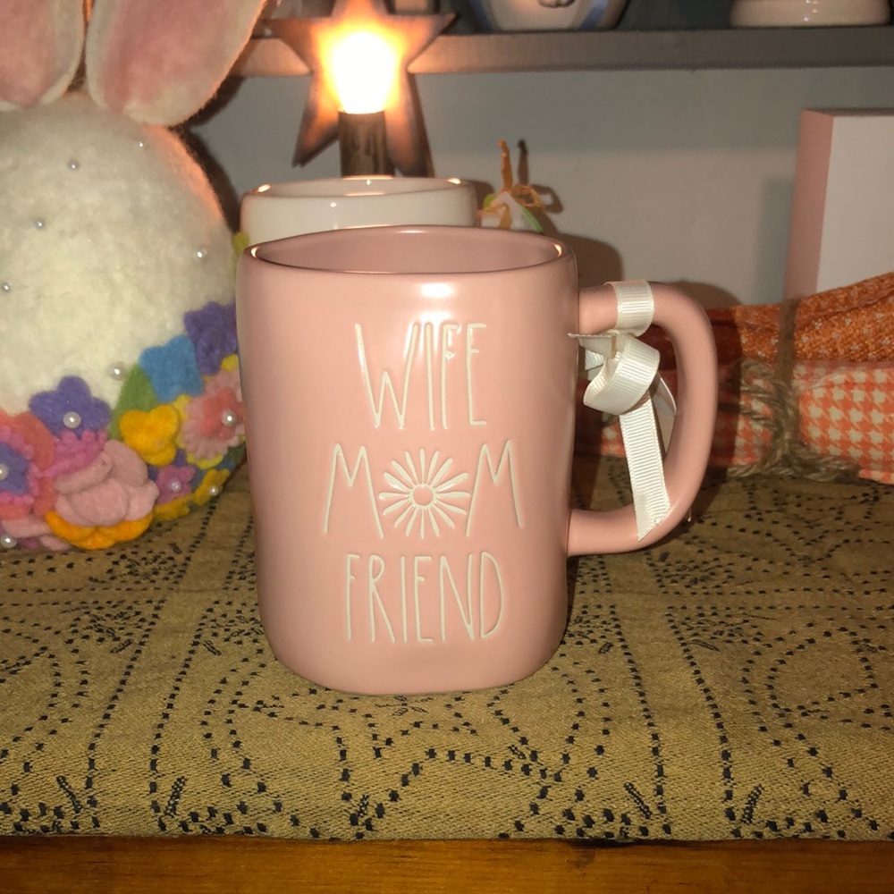 Rae Dunn WIFE MOM FRIEND Mug Pinkish